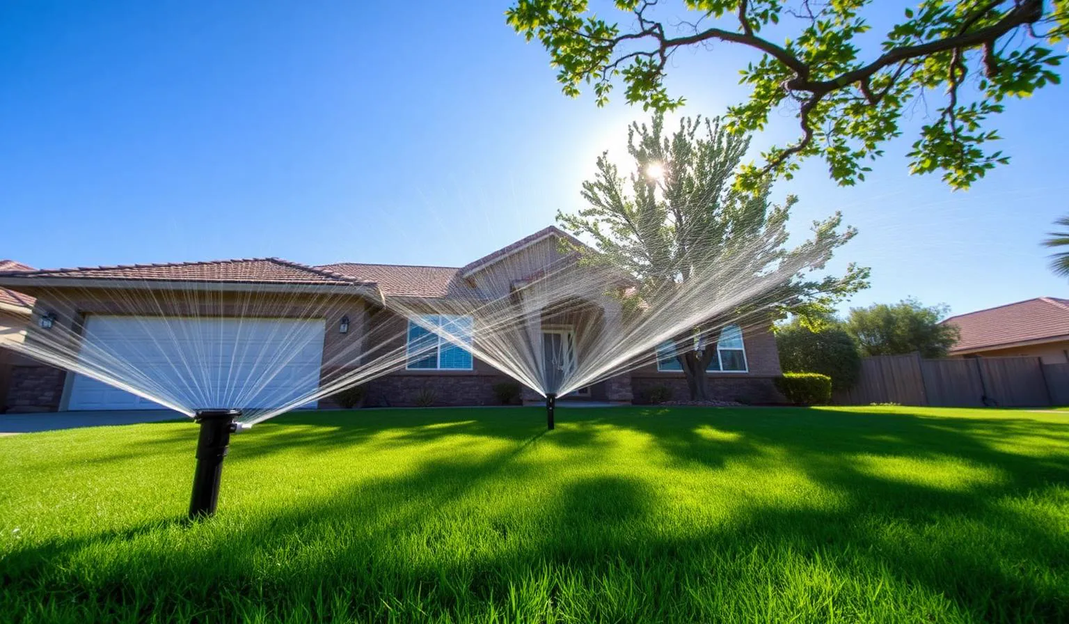 Sprinkler System Installation in Orangevale, CA — McGuire Earth Works Sprinkler System Installation project in Orangevale, California by McGuire Earth Works