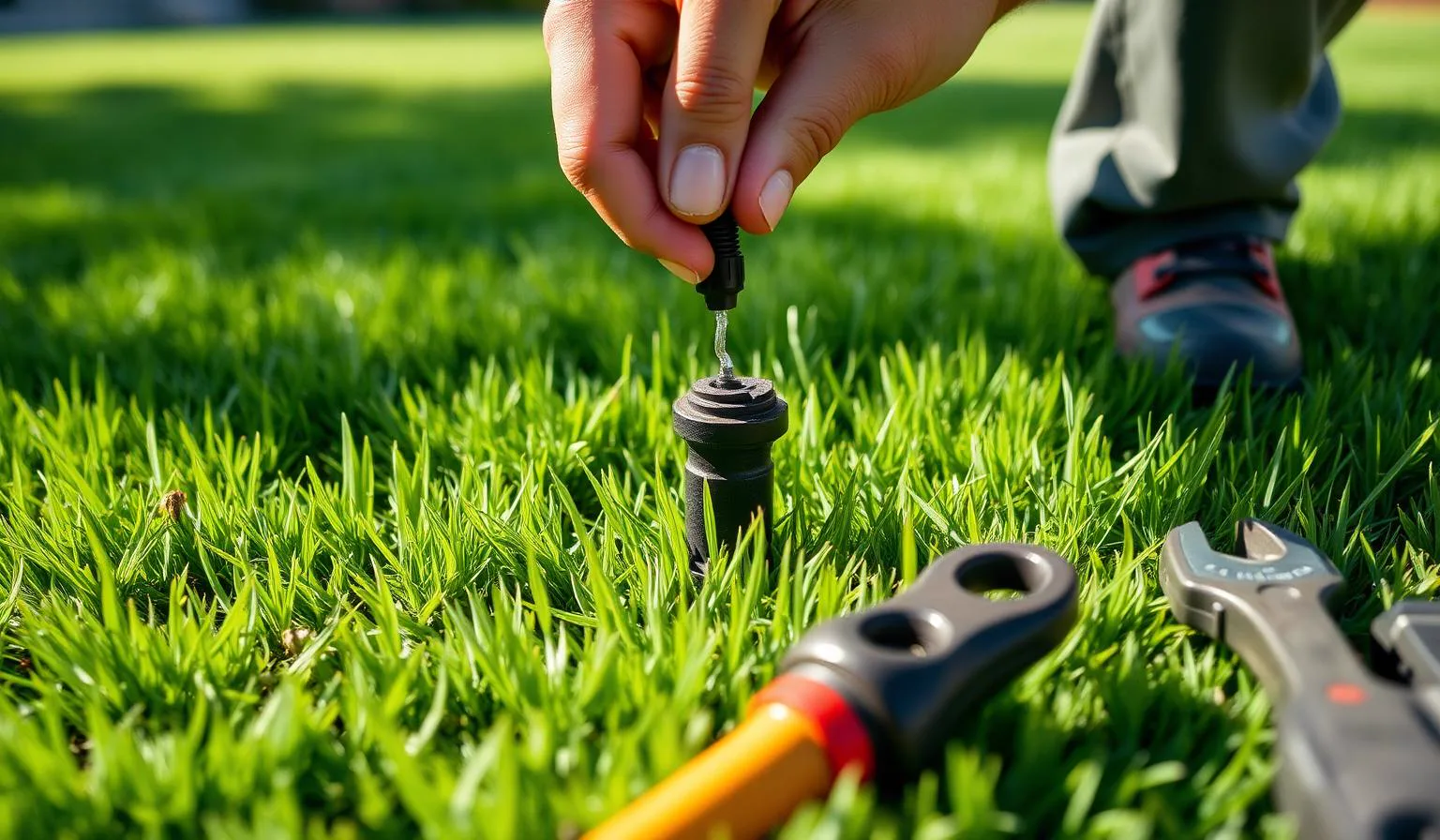 Sprinkler Repair & Replacement in Orangevale, CA — McGuire Earth Works Sprinkler Repair & Replacement project in Orangevale, California by McGuire Earth Works