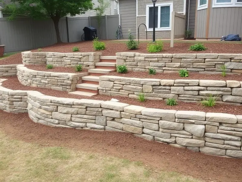 Retaining Wall Installation in Orangevale, CA Retaining Wall Installation service example in Orangevale, CA by McGuire Earth Works