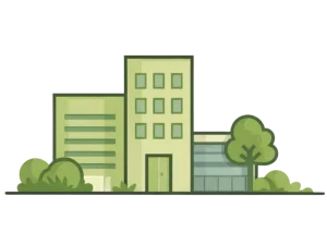 Commercial Landscaping Illustration Icon